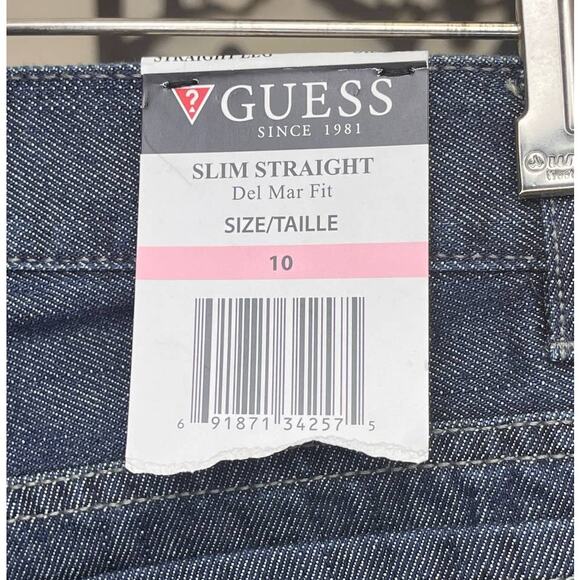 NWT Guess Slim Straight Del Mar Fit Girls Jeans Size 10 Slim Straight - Picture 3 of 7